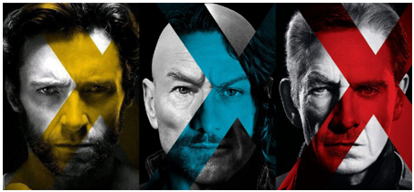 X-men The Days of Future Past poster, jv mlt sszehasonlts,
   a 3 f karakter, Wolverine, Magneto, X Professzor